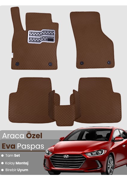 Hyundai Elantra (2016-2020) Uyumlu Eva Paspas Tam Set–araca Özel,kolay Montaj,su Geçirmez