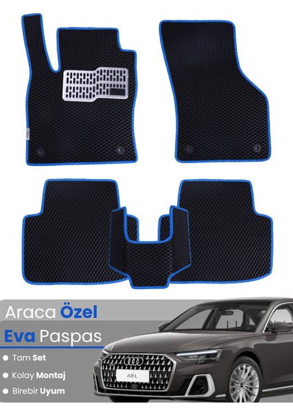 Audi A8 L (2017-2024) Uyumlu Eva Paspas Tam Set–araca Özel,su Geçirmez,hızlı ve Kolay Montaj