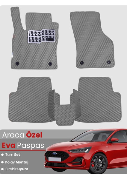 Ford Focus 4 HATCHBACK-(2019-2023) Uyumlu Eva Paspas Tam Set–araca Özel,su Geçirmez