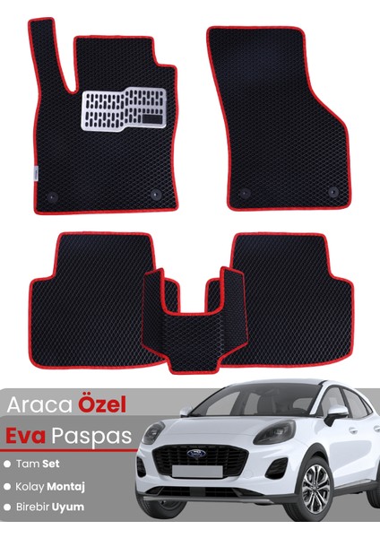 Ford Puma (2020-2024) Uyumlu Eva Paspas Tam Set–araca Özel,su Geçirmez,kolay Montaj