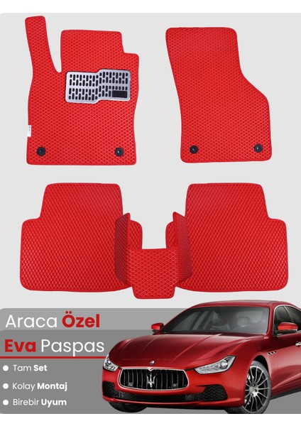 Maserati Ghibli (2013-2023) Uyumlu Eva Paspas Tam Set – Araca Özel Tasarım