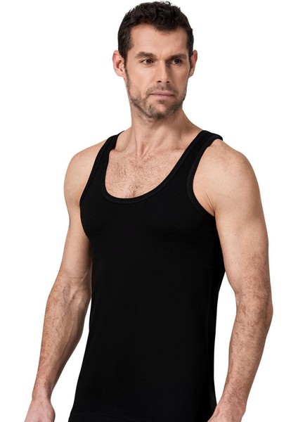 Erkek Siyah Tekli Modal Summer Yazlık Ince Atlet