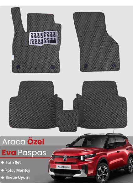 Citroen C3 Aircross (2017-2025) Uyumlu Eva Paspas Tam Set–araca Özel,su Geçirmez,kolay Montaj