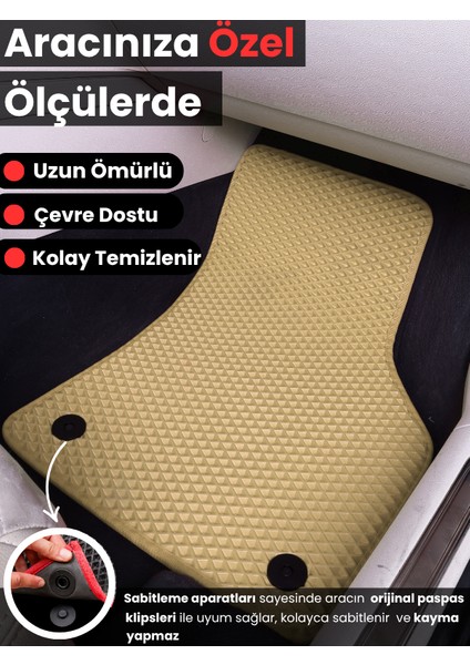 Fiat Doblo (2010-2022) Uyumlu Eva Paspas Tam Set–araca Özel,su Geçirmez,kolay Montaj