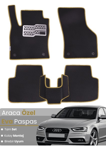 Audi A4 Sedan (2008-2015) Uyumlu Eva Paspas Tam Set–araca Özel,su Geçirmez,kolay Montaj