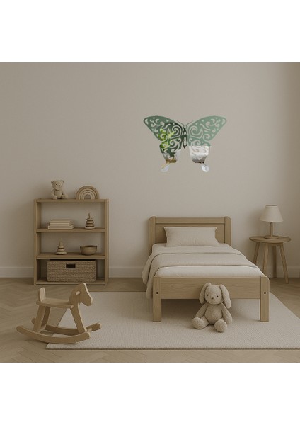 Zarif Kelebek Dekoratif Aynalı Tablo - BRF11322-4709 fırsatları