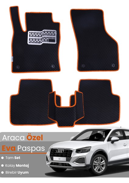 Audi Q2 (2020-2024) Uyumlu Eva Paspas Tam Set–araca Özel,su Geçirmez,hızlı ve Kolay Montaj