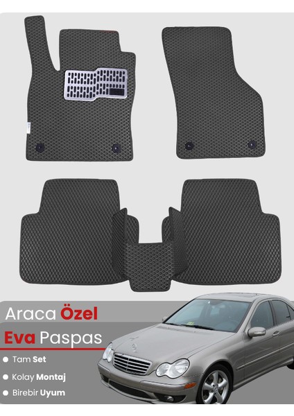 Mercedes Benz C Serisi W203 (2000-2007) Uyumlu Eva Paspas Tam Set – Araca Özel Tasarım