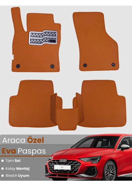 Audi A3 Hatchback (2020-2025) Uyumlu Eva Paspas Tam Set–araca Özel,su Geçirmez,kolay Montaj