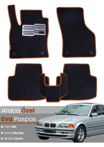 Bmw 3 Serisi E46 (1997-2006) Uyumlu Eva Paspas Tam Set–araca Özel,su Geçirmez,kolay Montaj