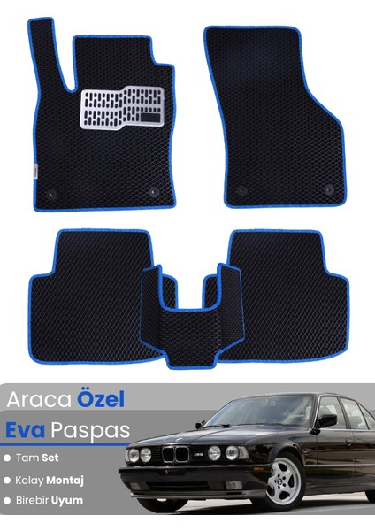 Bmw 5 Serisi E34 Sedan (1988-1996) Uyumlu Eva Paspas Tam Set–araca Özel,su Geçirmez