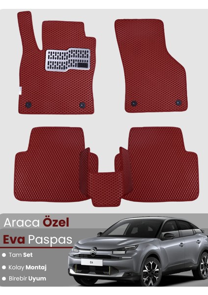 Citroen C4 (2020-2024) Uyumlu Eva Paspas Tam Set–araca Özel,su Geçirmez,hızlı ve Kolay Montaj