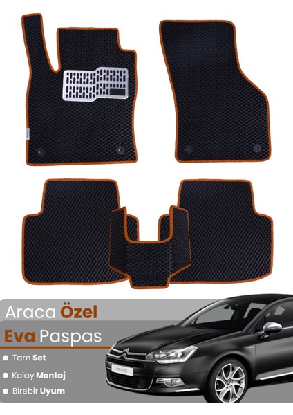 Citroen C5 (2008-2017) Uyumlu Eva Paspas Tam Set–araca Özel,su Geçirmez,hızlı ve Kolay Montaj