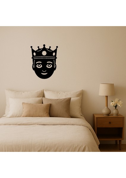 Prens Taçlı Emoji Dekoratif Tablo - BRF13910-6477