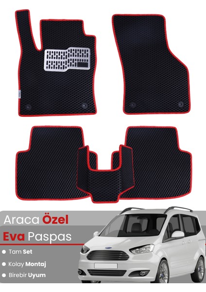 Ford Courıer (2013-2023) Uyumlu Eva Paspas Tam Set–araca Özel,su Geçirmez,kolay Montaj