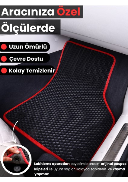 Ford Courıer (2013-2023) Uyumlu Eva Paspas Tam Set–araca Özel,su Geçirmez,kolay Montaj
