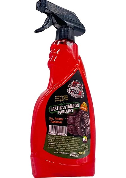 Trax Lastik Parlatıcı ve Tampon Cilası Araba Oto Süper Kaliteli Sprey 500ML