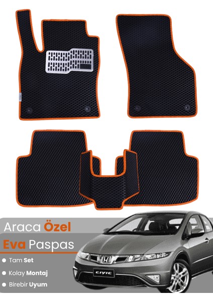 Honda Civic Euro Hatchback (2003-2005) Uyumlu Eva Paspas Tam Set–araca Özel Tasarım