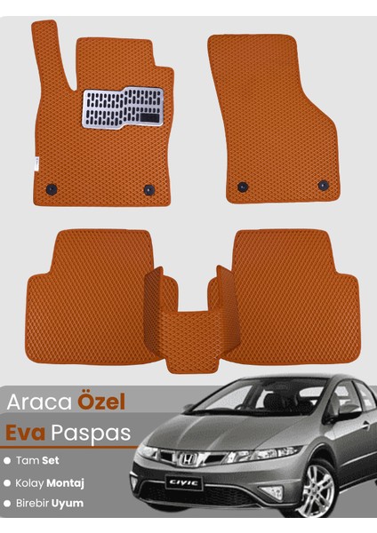 Honda Civic Euro Hatchback (2003-2005) Uyumlu Eva Paspas Tam Set–araca Özel Tasarım