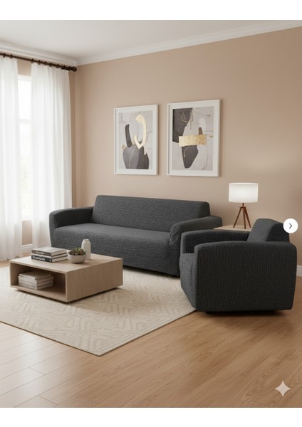 Jakarlı 3+3+1+1 Lastikli Esnek Koltuk Kılıfı 8 Adet Kaymaz Sünger Hediyeli fiyatları