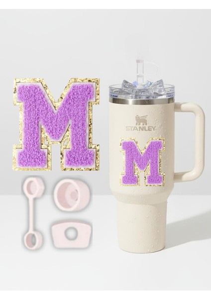 Quencher Uyumlu Premium Harf Sticker + 3’lü Silikon Tıpa Seti – Kişiselleştirilmiş Kombin fiyatları