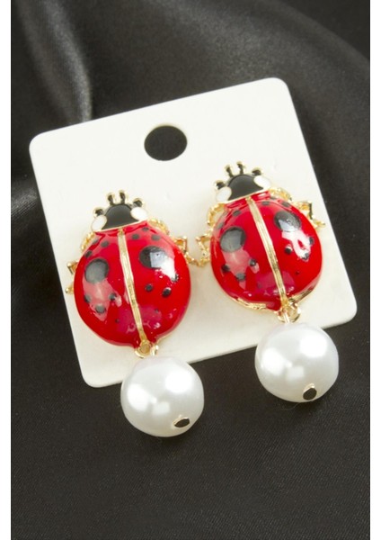 Sepetim Uğur Böceği Zr Model Küpe-Kırmızı fiyatları