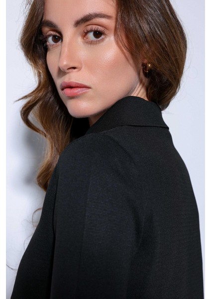 Siyah Kruvaze Kapama Kadın Triko Hırka fırsatları