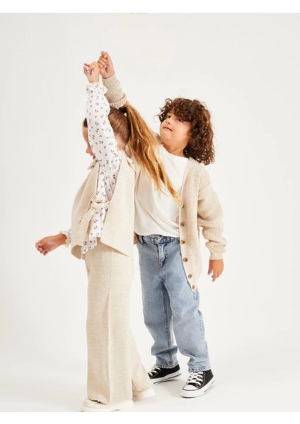 Kız Çocuk Krem Triko 3'lü Takım indirimleri