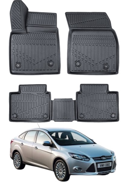 Ford Focus 3 2011-2014 Uyumlu Araca Özel Lüx 3D Paspas