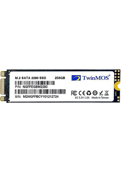Hello Papana 256 GB Twınmos M.2 Sata3 580/550 NGFFEGBM2280