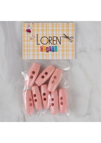Loren Crafts Pembe 8 Li Çoban Düğmesi - 72