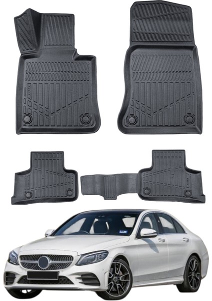 Mercedes C Serisi W205 2014-2021 Uyumlu Araca Özel Lüx 4d Paspas