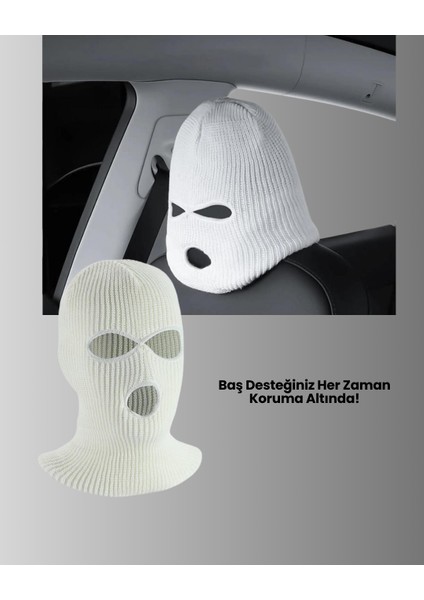 Sepetim Kışlık Araç Koltuk Başlık Koruyucu Komik Maske Tasarımlı fiyatları