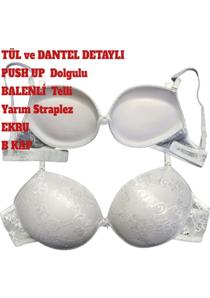 Sütyen Push Up Dolgulu Balenli Telli Çıkartılabilir Askılı B Kap fiyatları