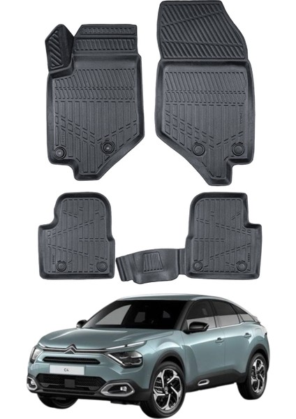 Citroen C4 2020- Uyumlu Araca Özel Lüx 3D Paspas