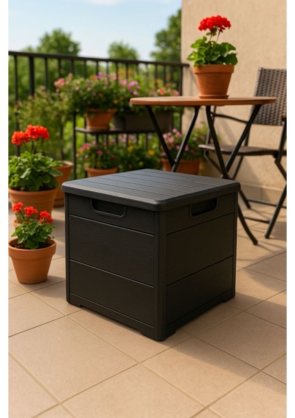 Sandık 120 Lt Organizer Kapaklı Bahçe, Balkon, Kiler Sandığı Çok Amaçlı Demonte
