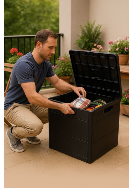 Sandık 120 Lt Organizer Kapaklı Bahçe, Balkon, Kiler Sandığı Çok Amaçlı Demonte modelleri