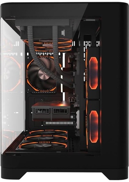 Hello Papana 1st Player Uvıew Uv6 Siyah 750W 80+ Sılver Atx 3.1 Argb 3X12CM Fan Panoramik Temperli Cam USB 3.0 M- fiyatları