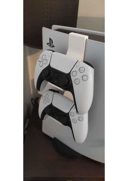 Askılı Oyun Kolu Standı Beyaz – Konsol Üstü Gamepad Tutucu ve Düzenleyici Aparat