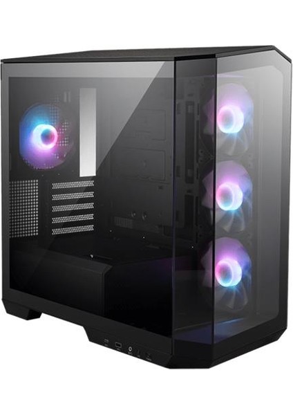 Hello Papana Msı Mag Pano M100R Pz Temperli Cam Argb Psu Yok 3X120MM 1X120MM Fan Gamıng Bilgisayar Kasası Siyah