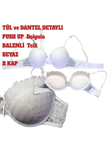 Sütyen Push Up Dolgulu Balenli Telli Çıkartılabilir Askılı B Kap fiyatları