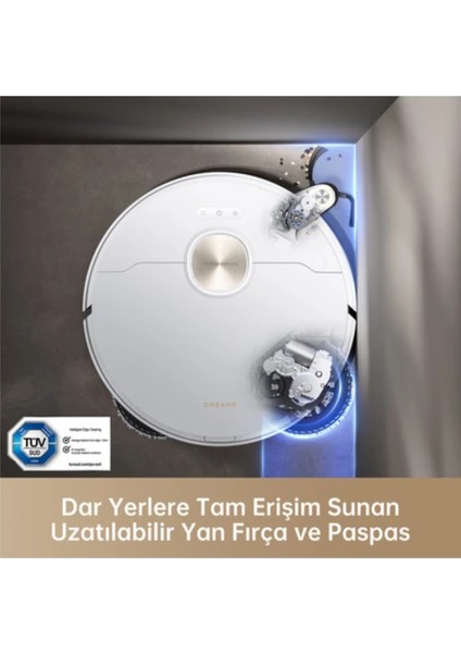 X40 Ultra Robot Süpürge Beyaz, 12.000PA Emiş Gücü