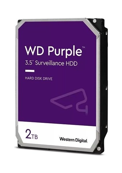 Hello Papana Wd 3.5 Purple 2tb 5400RPM 64MB Sata3 Güvenlik HDD WD23PURZ (7/24) (3 Yıl Resmi Dist. Garantili)