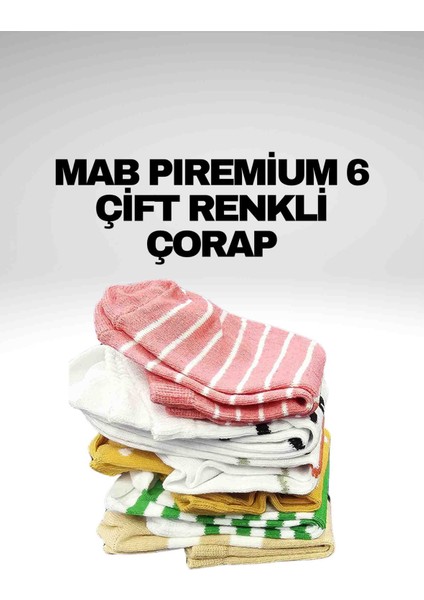 Pıremium 6'lı Çok Renkli Patik Çorap fiyatları