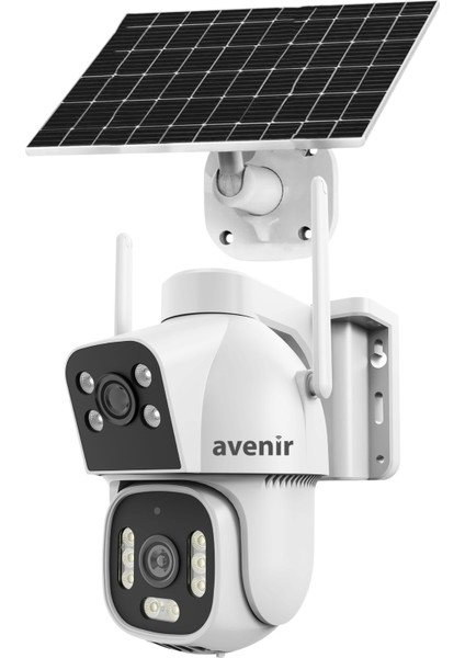 AV-S415 2 Kameralı 4g Sim Kartlı Güneş Enerjili Aov Sürekli Kayıt Esım Kamera
