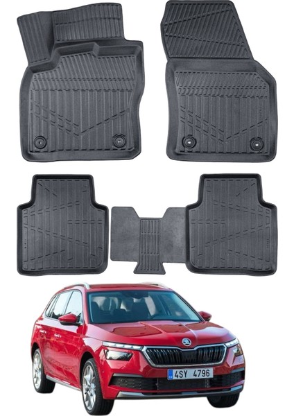 Skoda Kamiq 2019+ Uyumlu Araca Özel Lüx 3D Paspas