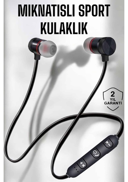 Sepetim Kablolu Mıknatıslı Sport Kulaklık Bluetooth Bağlantılı
