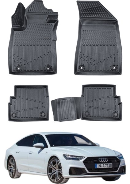 Audi A7 2018- Uyumlu Araca Özel Lüx 3D Paspas