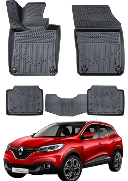 Renault Kadjar 2015+ Uyumlu Araca Özel Lüx 3D Paspas