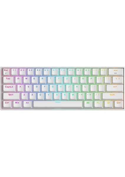 Hello Papana Redragon K530W Draconıc Pro Q Tr 60% Kompakt Kablosuz-Bluetooth 2.4g Swıtch Mekanik Klavye Beyaz